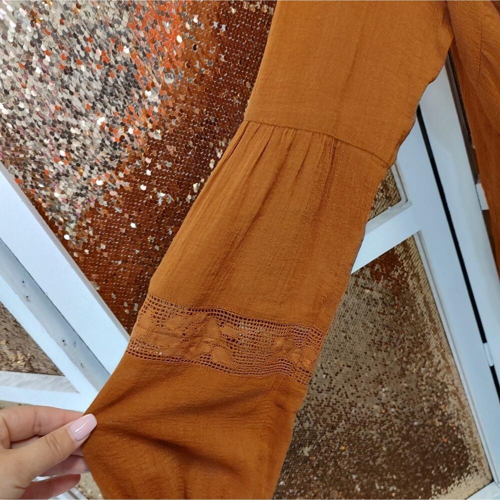 Bohemian Rust Color Blouse Auguste Medium - image 5